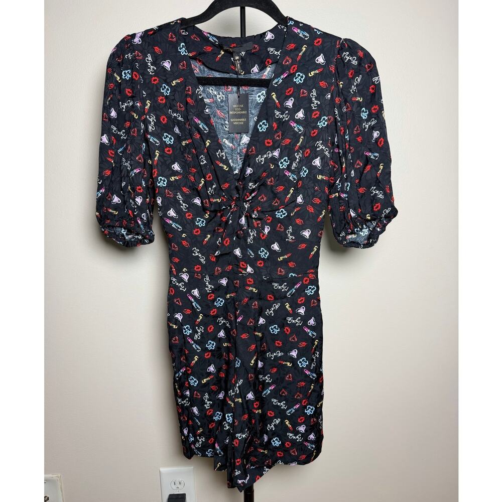 Maje Heart Flower Lipstick Romper Size EU 34 NWT